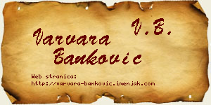 Varvara Banković vizit kartica